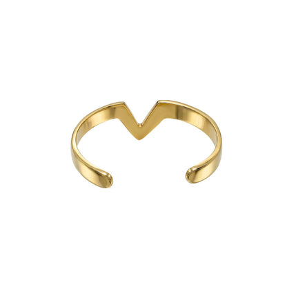 V-Shaped Brass Cuff Bracelet | Nyeupe