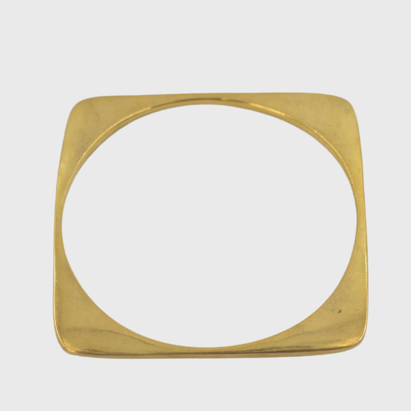 Square Brass Bangle Bracelet | Leo