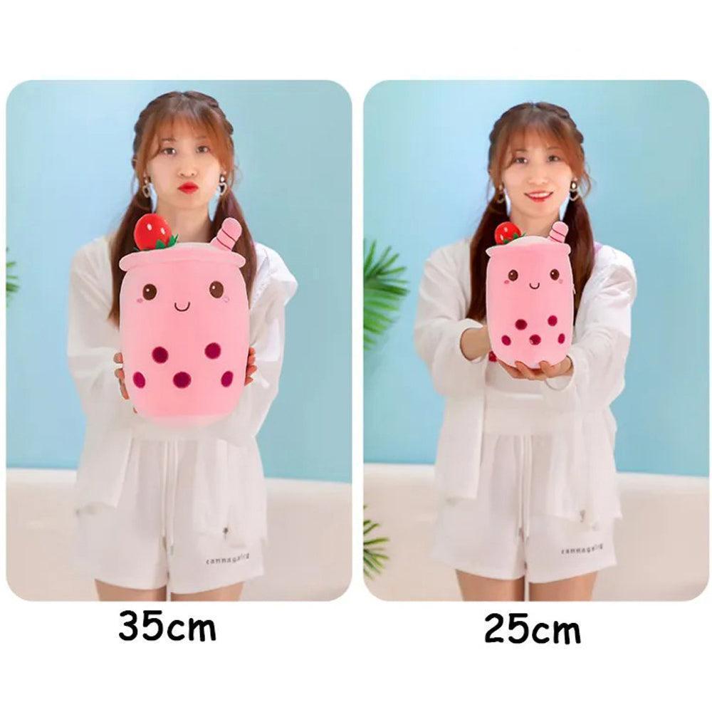 Boba Stuffed Animal, Bubble Tea Toy, Ultra Soft Spandex Fabric, 25cm 35cm Kawaii Figure, Cute Room Decor For Her