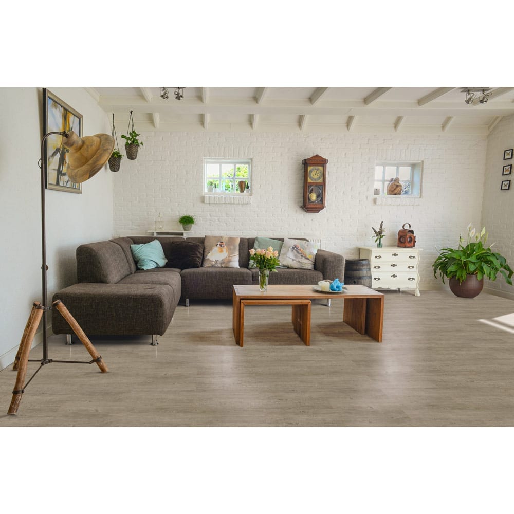 22MIL Heavy-Duty Wearlayer SPC Vinyl Rigid Core Sterling Oak, 5mm Thick, 1mm IXPE Soundpad - Pine Collection