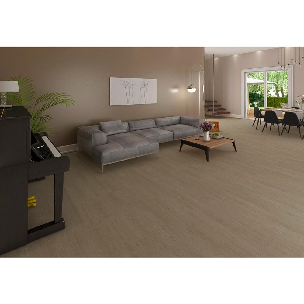 22MIL Heavy-Duty Wearlayer SPC Vinyl Rigid Core Sterling Oak, 5mm Thick, 1mm IXPE Soundpad - Pine Collection