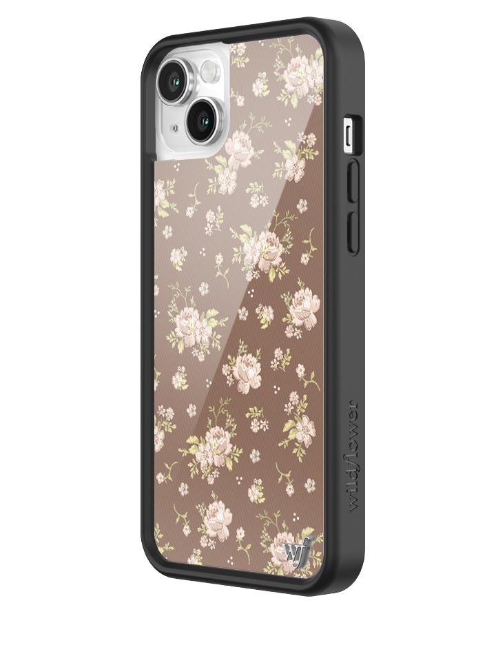 Brown Floral iPhone Case