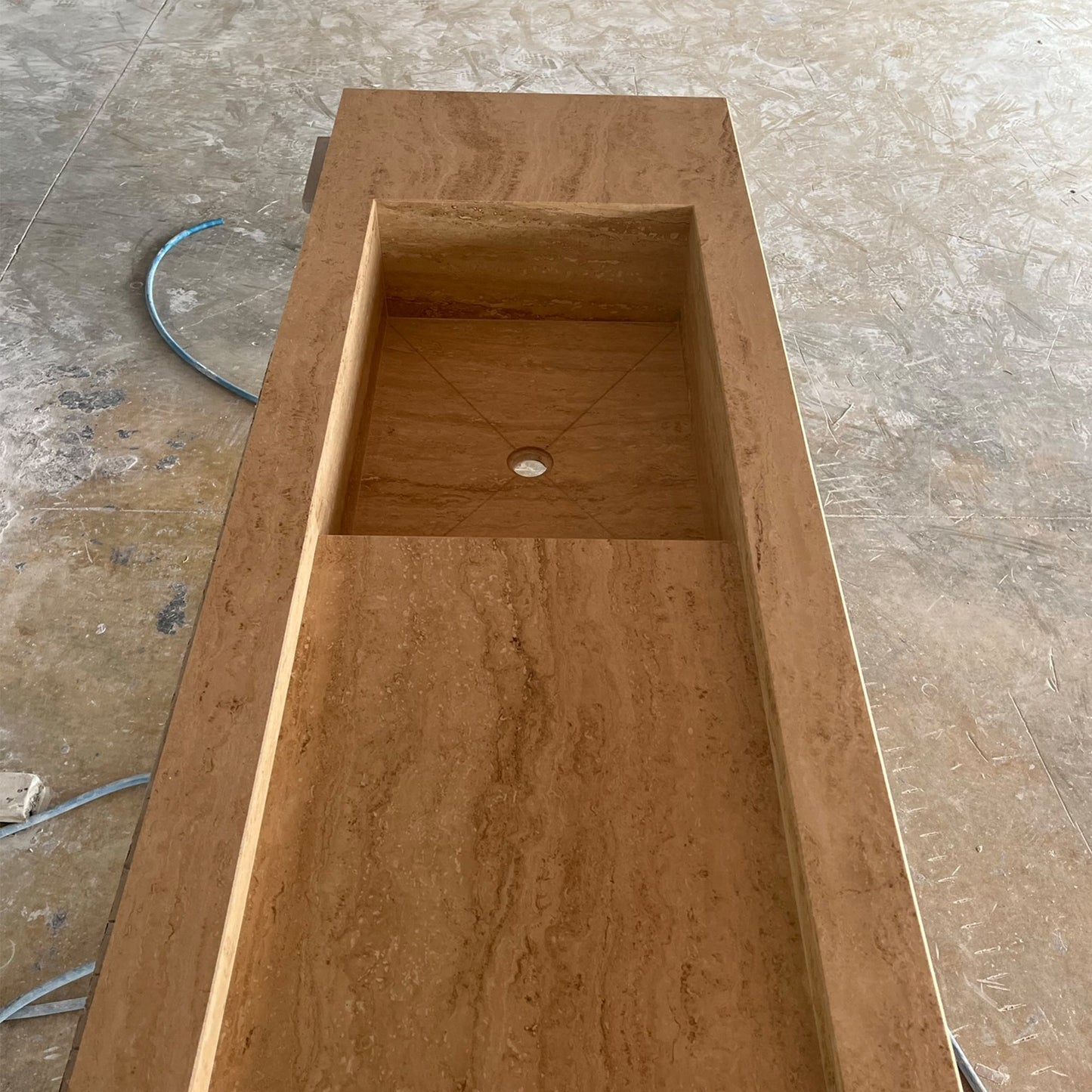Beige Travertine Sink Vein Cut Handcrafted - Natural Stone 6