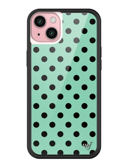 Polka Dot | Turquoise and Black iPhone Case