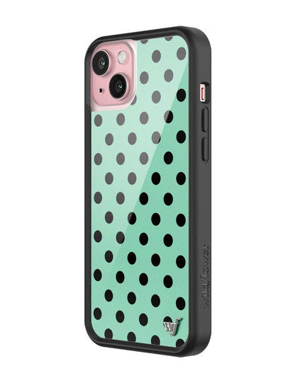Polka Dot | Turquoise and Black iPhone Case