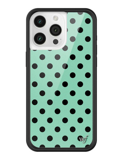 Polka Dot | Turquoise and Black iPhone Case