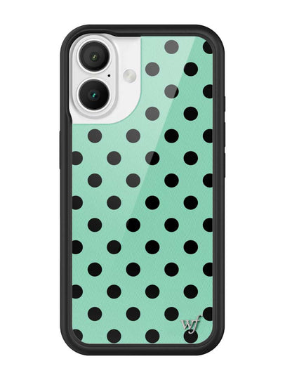 Polka Dot | Turquoise and Black iPhone Case