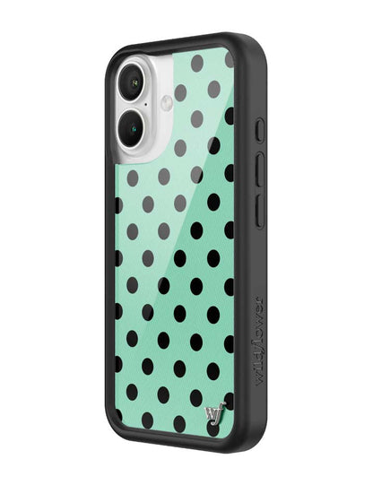 Polka Dot | Turquoise and Black iPhone Case