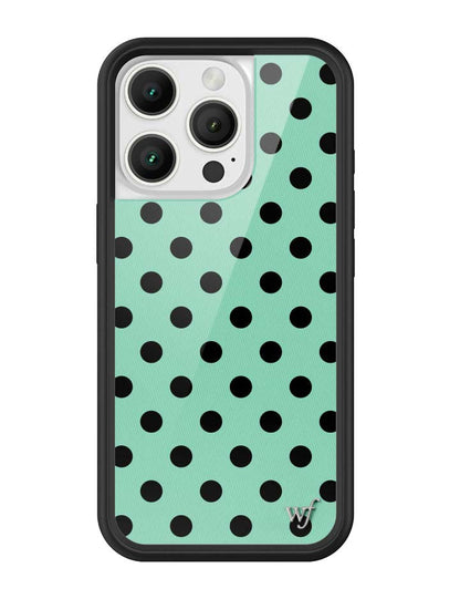 Polka Dot | Turquoise and Black iPhone Case