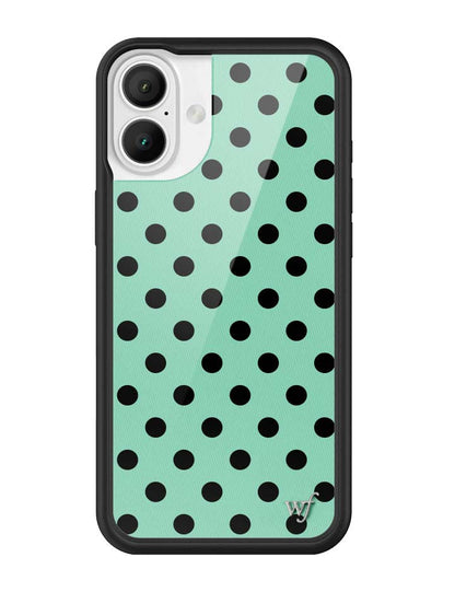 Polka Dot | Turquoise and Black iPhone Case