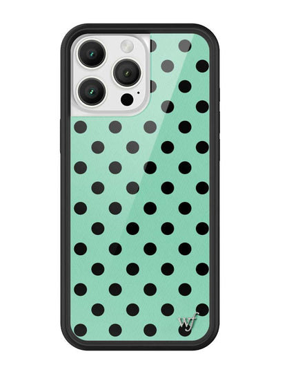 Polka Dot | Turquoise and Black iPhone Case