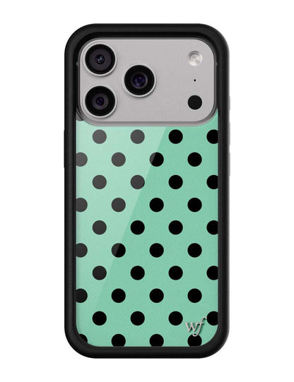 Polka Dot | Turquoise and Black iPhone Case