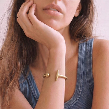 Teardrop Asymmetrical Cuff Bracelet | Shaba