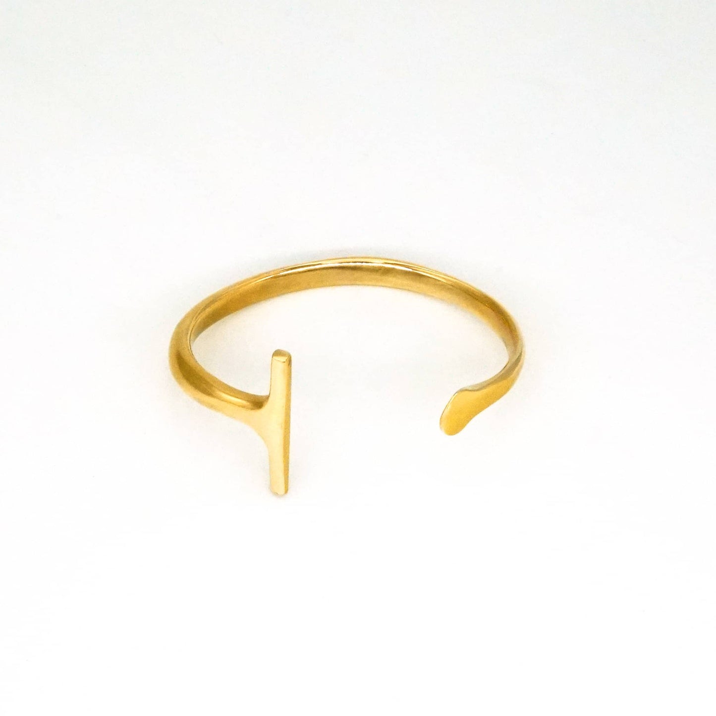 Teardrop and Bar Brass Cuff Bracelet | Tewa