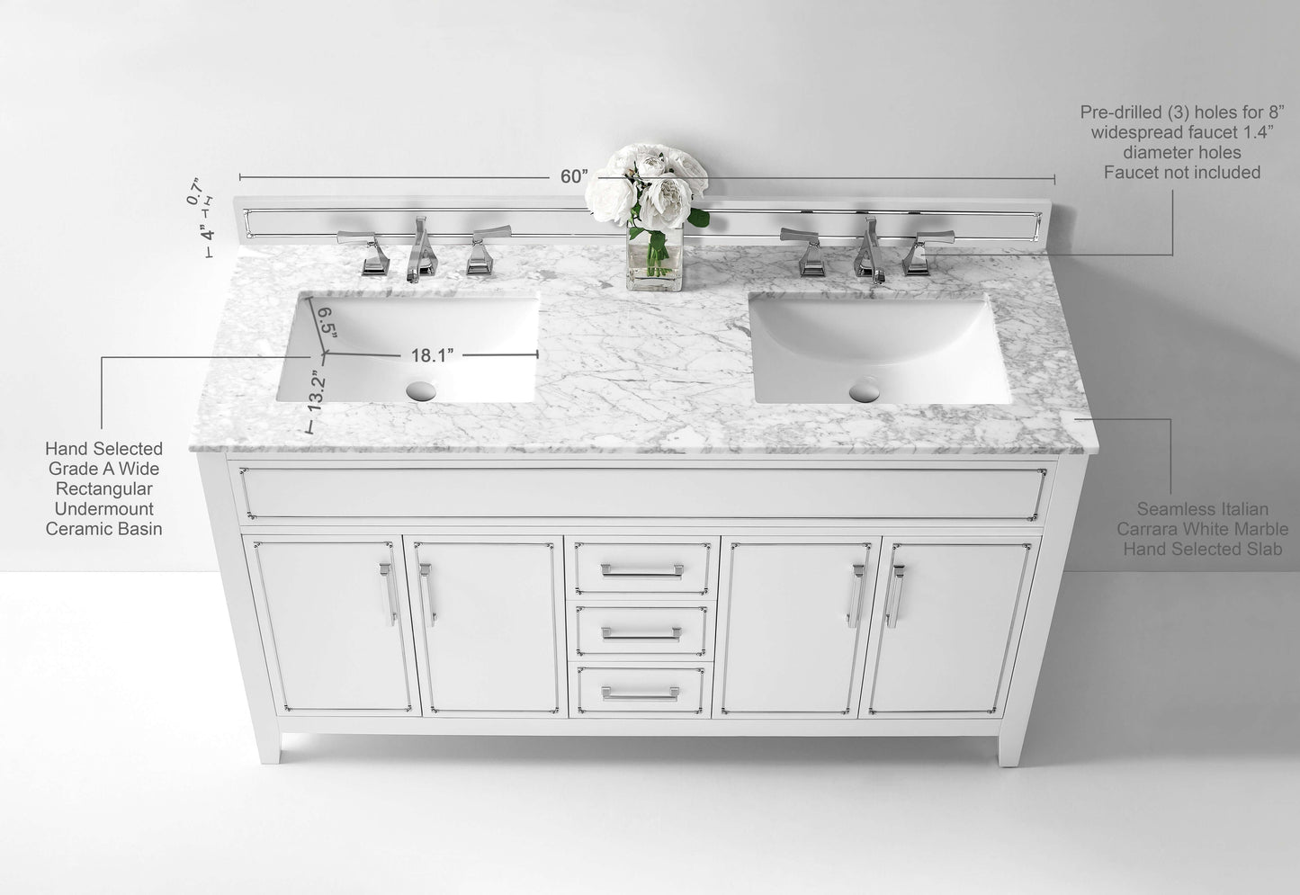 Aspen 60" Bath Vanity Set
