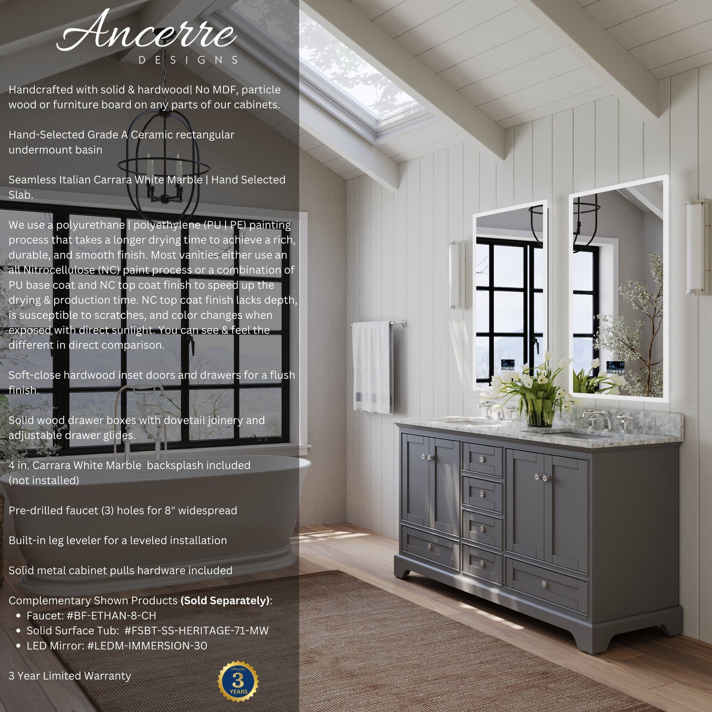 Audrey 66" Bath Vanity Set
