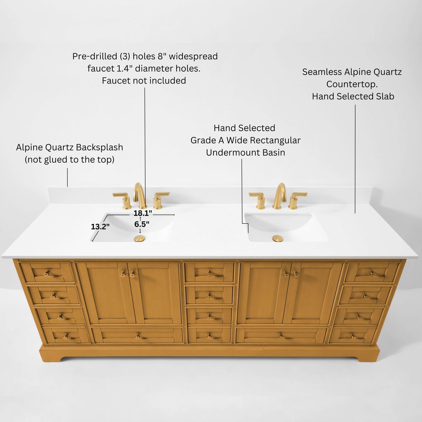 Audrey 84" Bath Vanity Set