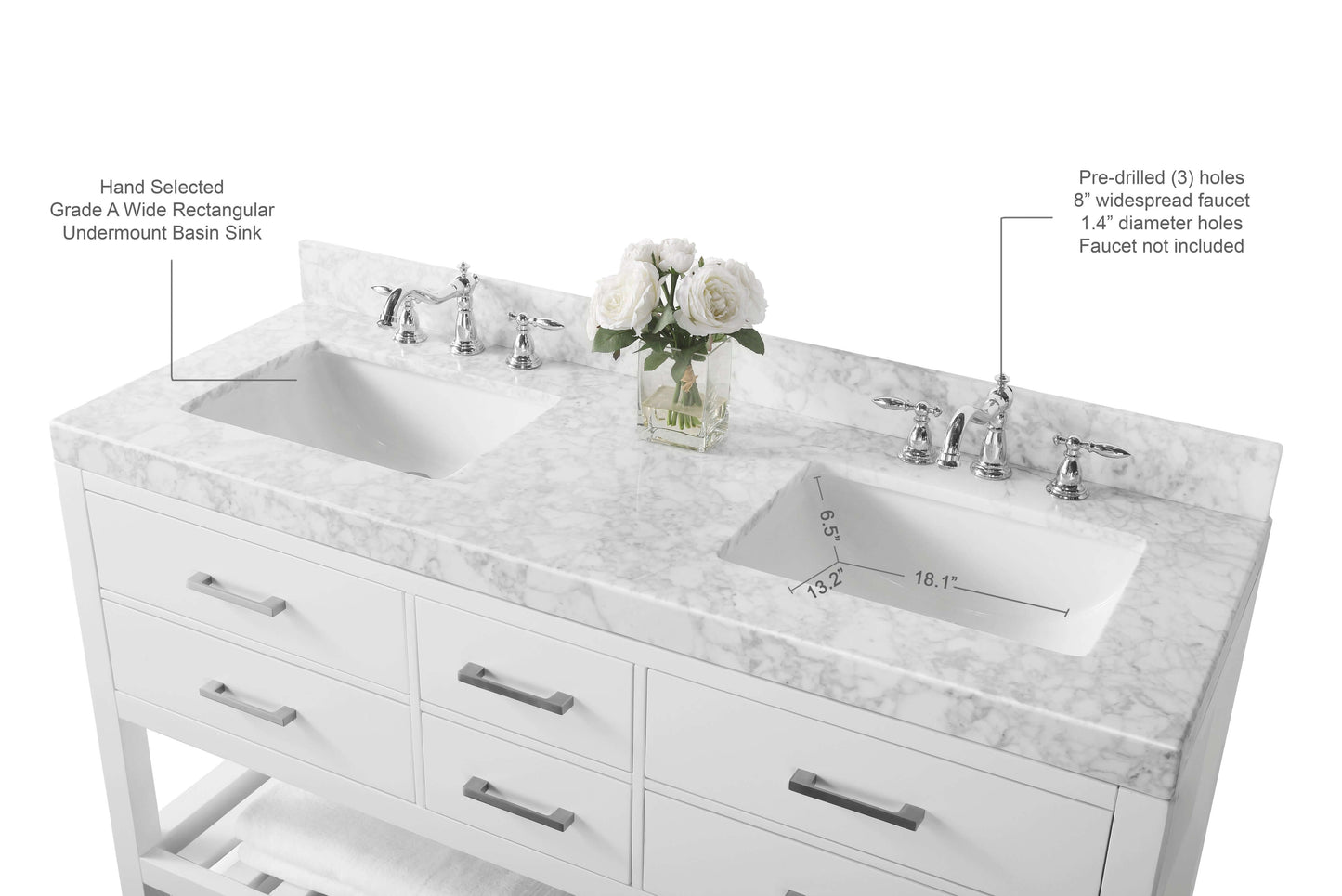 Elizabeth 60" Bath Vanity Set