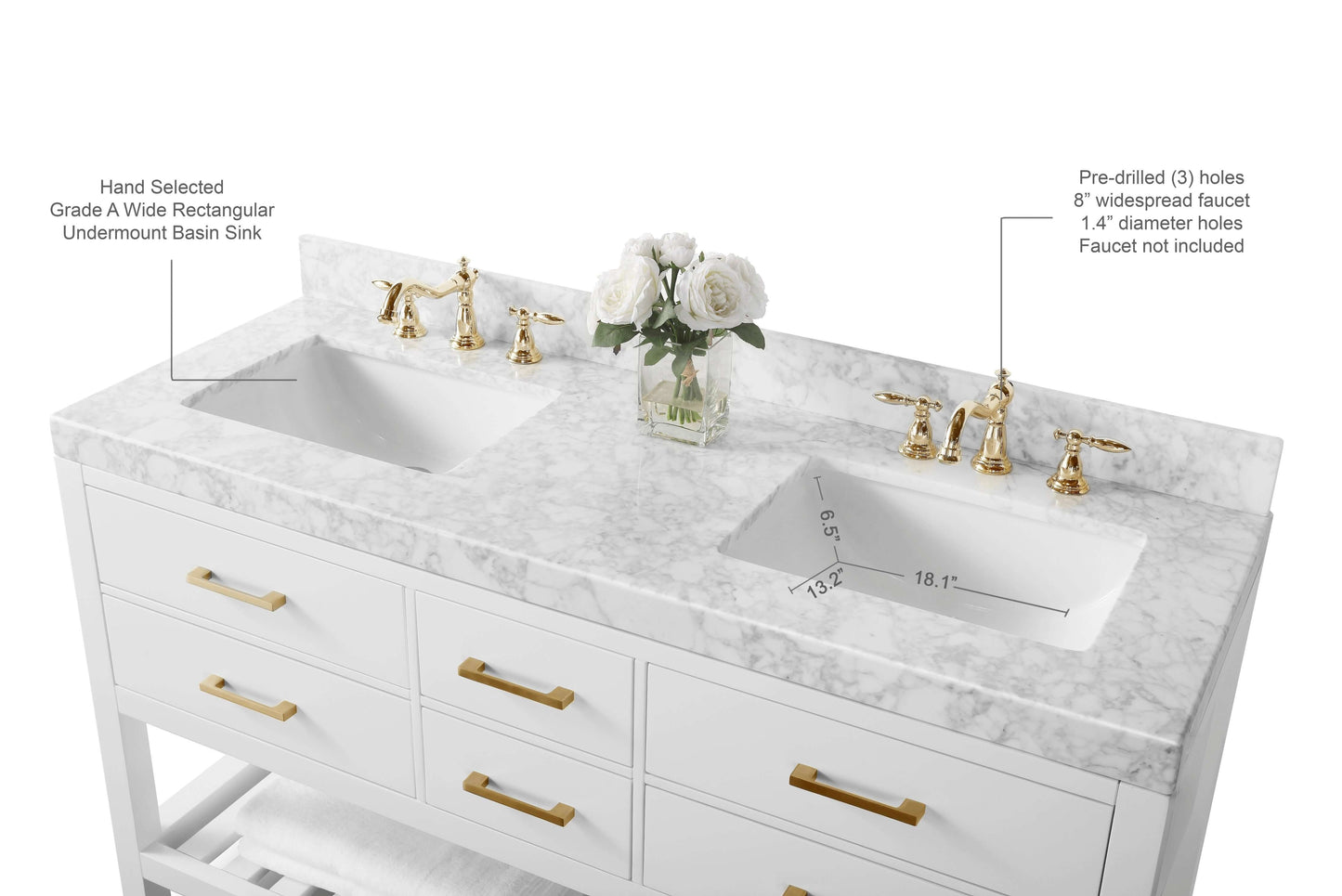 Elizabeth 60" Bath Vanity Set