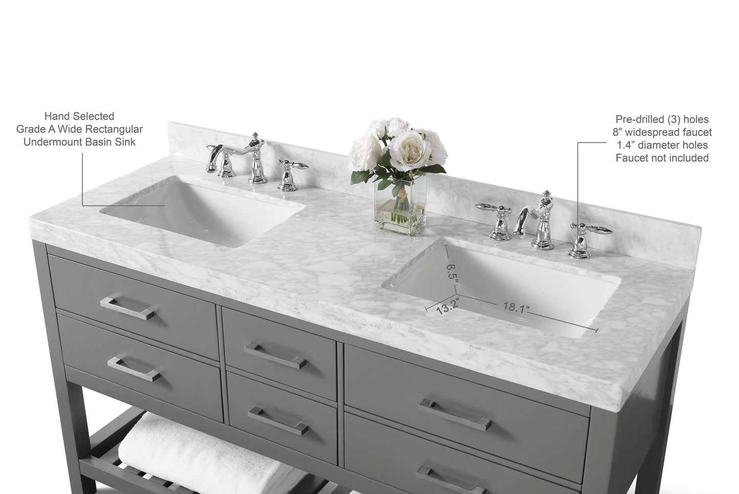 Elizabeth 72" Bath Vanity Set