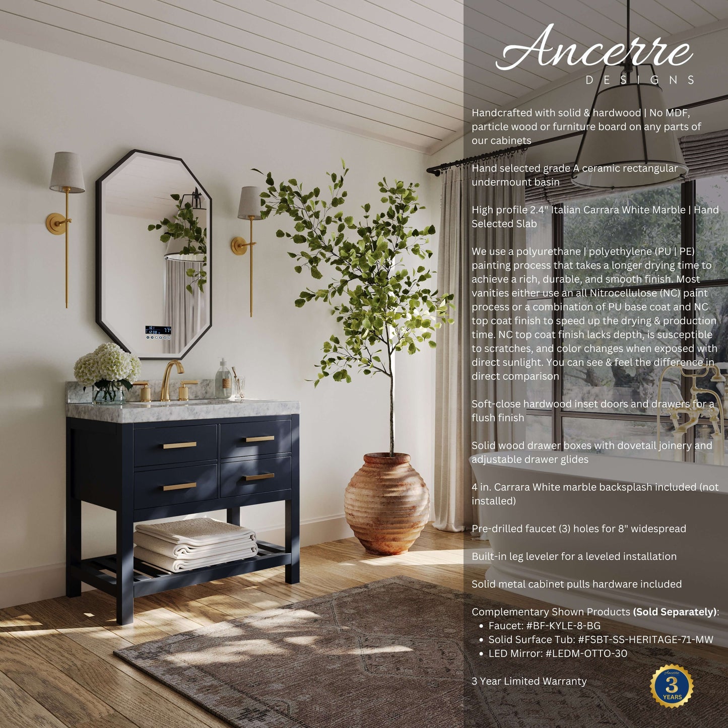 Elizabeth 36" Bath Vanity Set