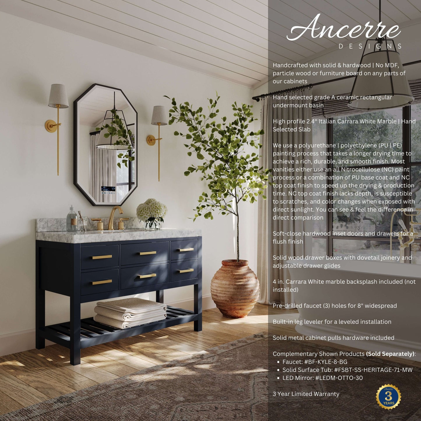 Elizabeth 48" Bath Vanity Set