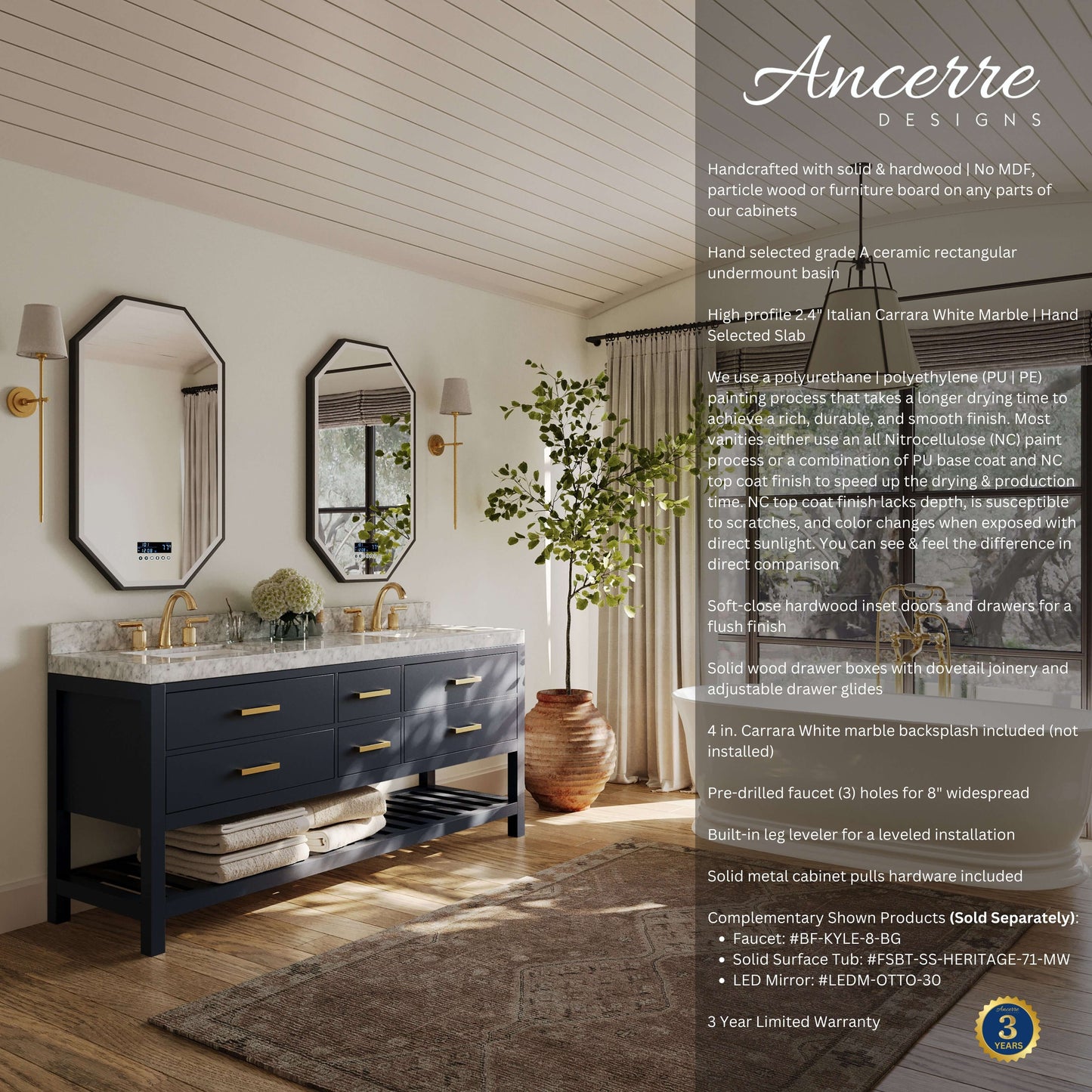 Elizabeth 72" Bath Vanity Set
