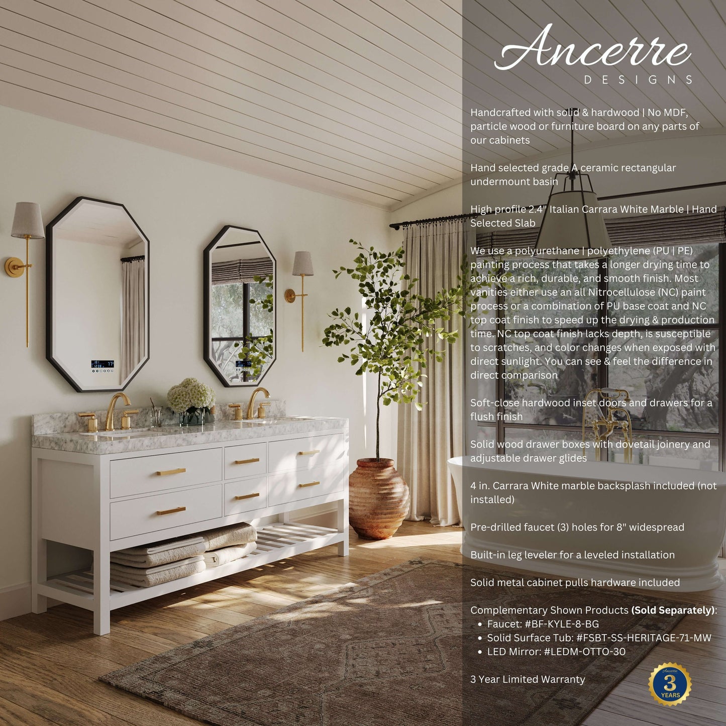 Elizabeth 72" Bath Vanity Set