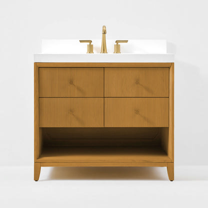 Momo Bathroom Vanity Collection in Sienna Finish