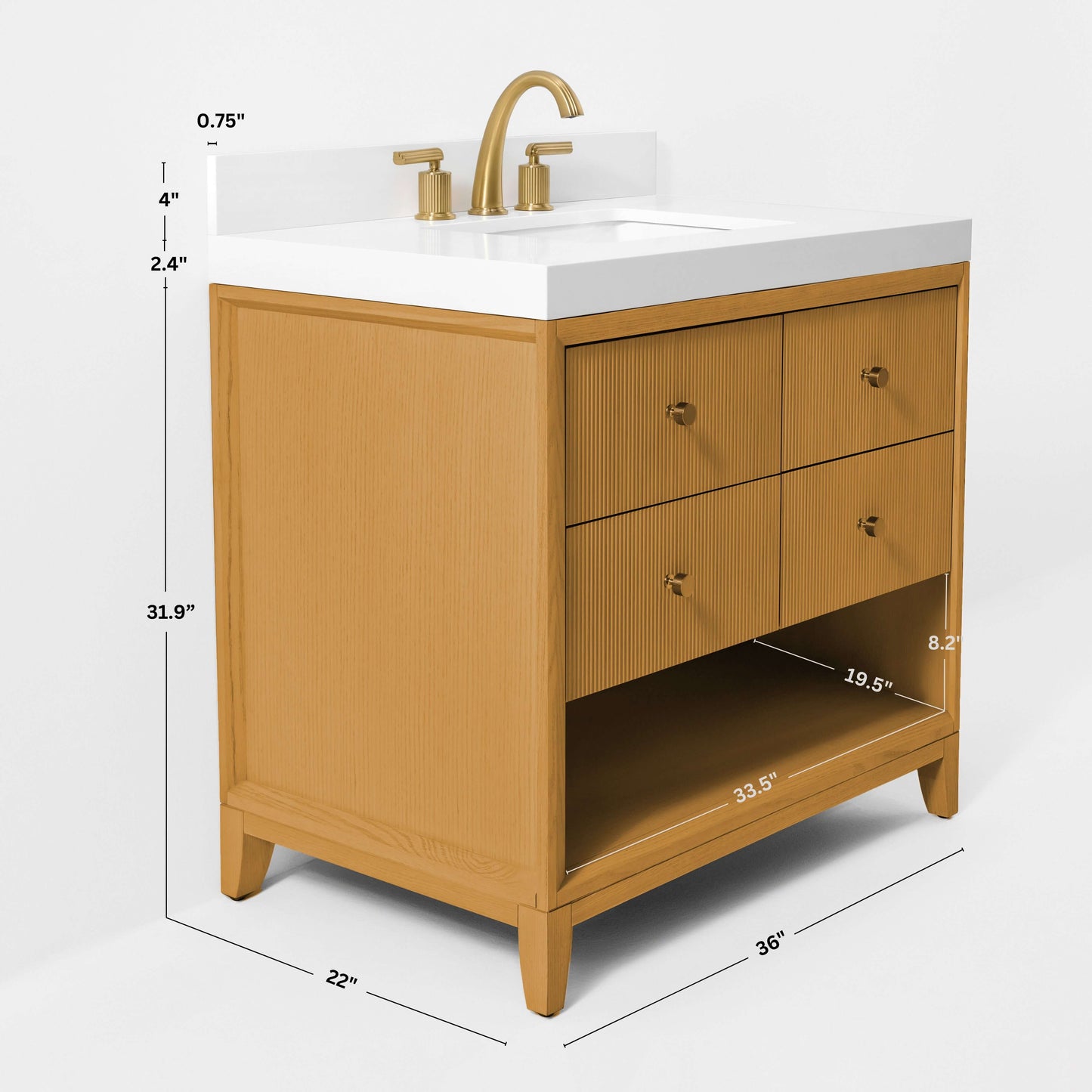 Momo Bathroom Vanity Collection in Sienna Finish