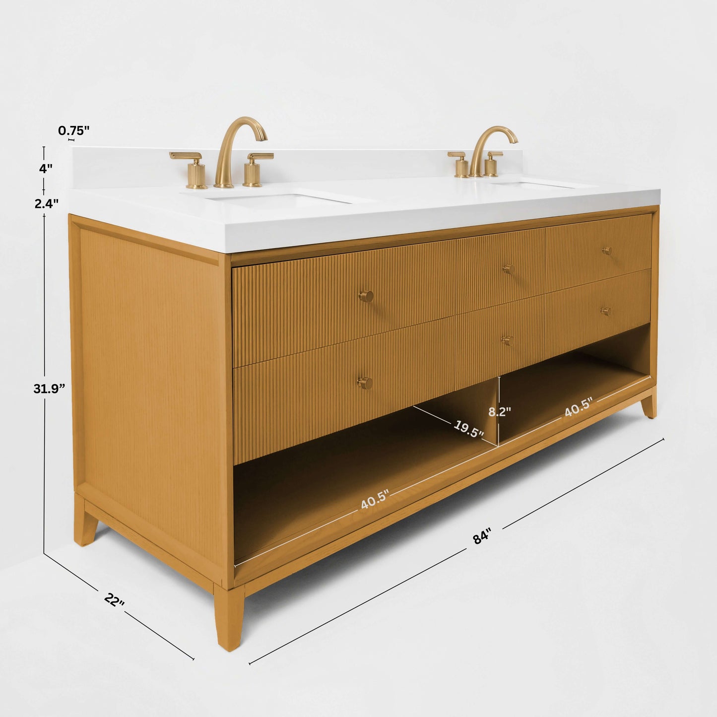 Momo Bathroom Vanity Collection in Sienna Finish