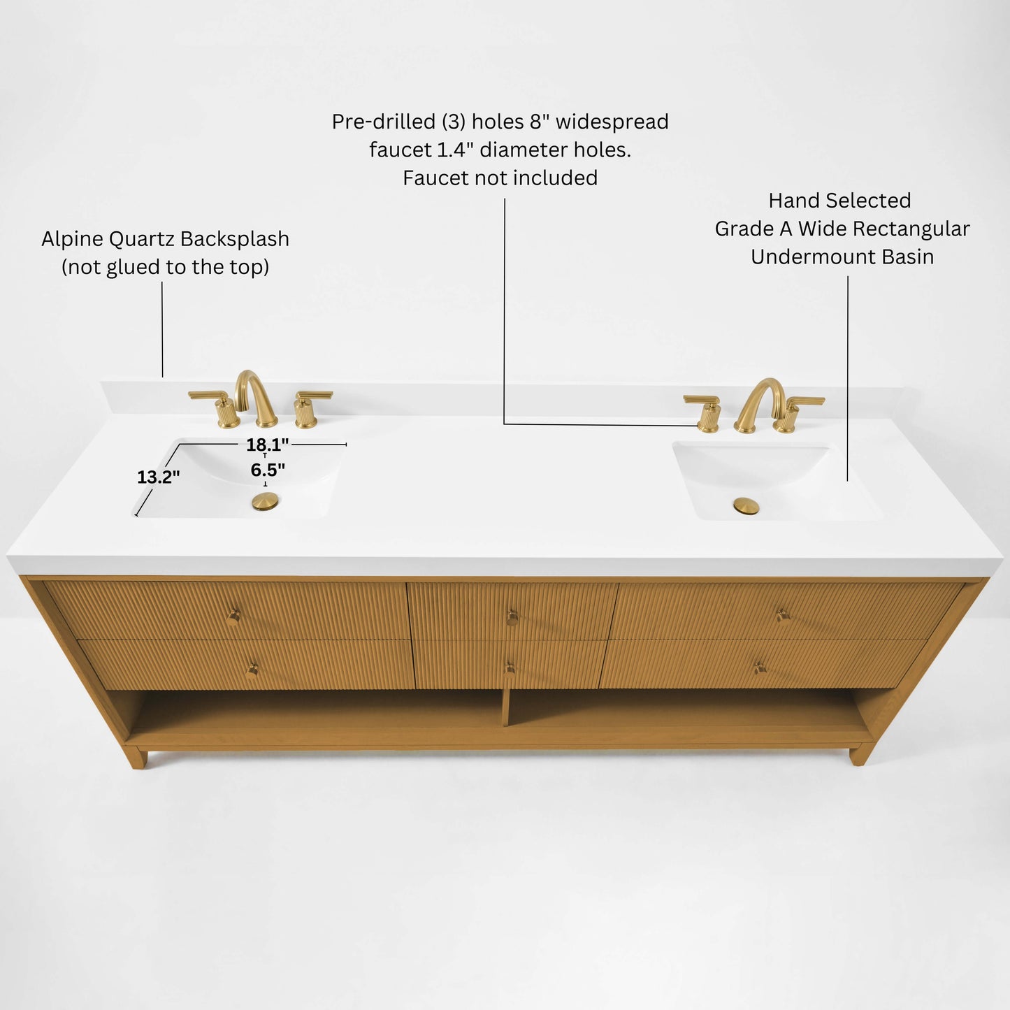 Momo Bathroom Vanity Collection in Sienna Finish