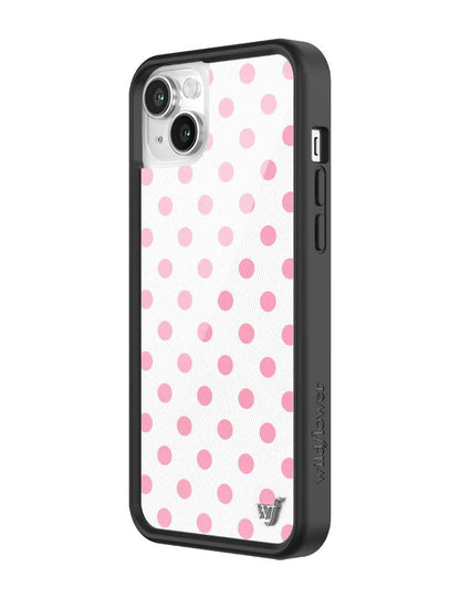 Polka Dot | White and Pink iPhone Case