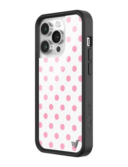 Polka Dot | White and Pink iPhone Case