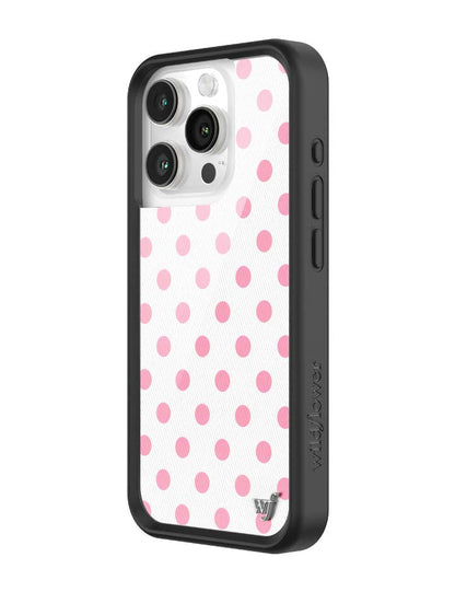 Polka Dot | White and Pink iPhone Case