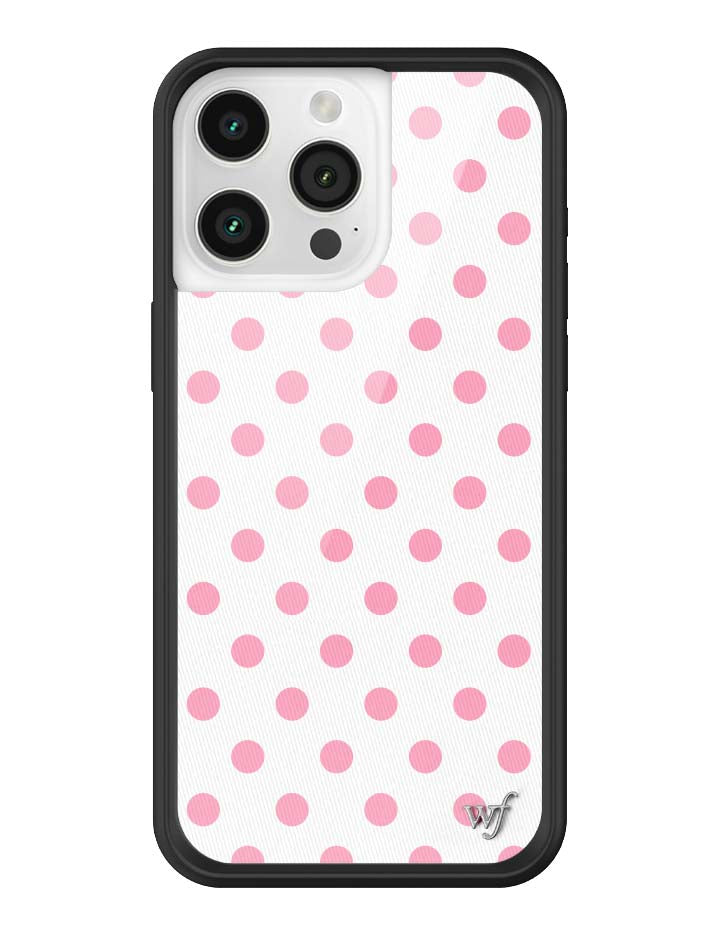 Polka Dot | White and Pink iPhone Case