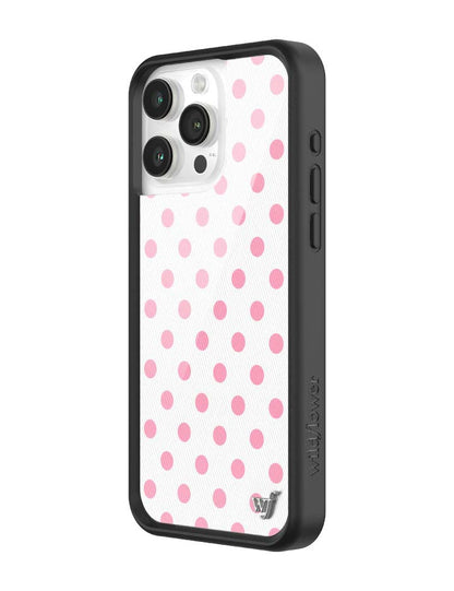 Polka Dot | White and Pink iPhone Case