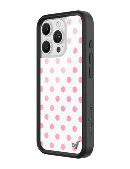 Polka Dot | White and Pink iPhone Case