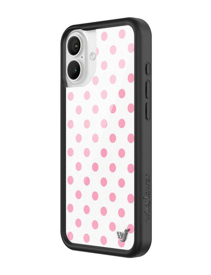Polka Dot | White and Pink iPhone Case