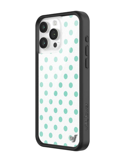 Polka Dot | White and Turquoise iPhone Case