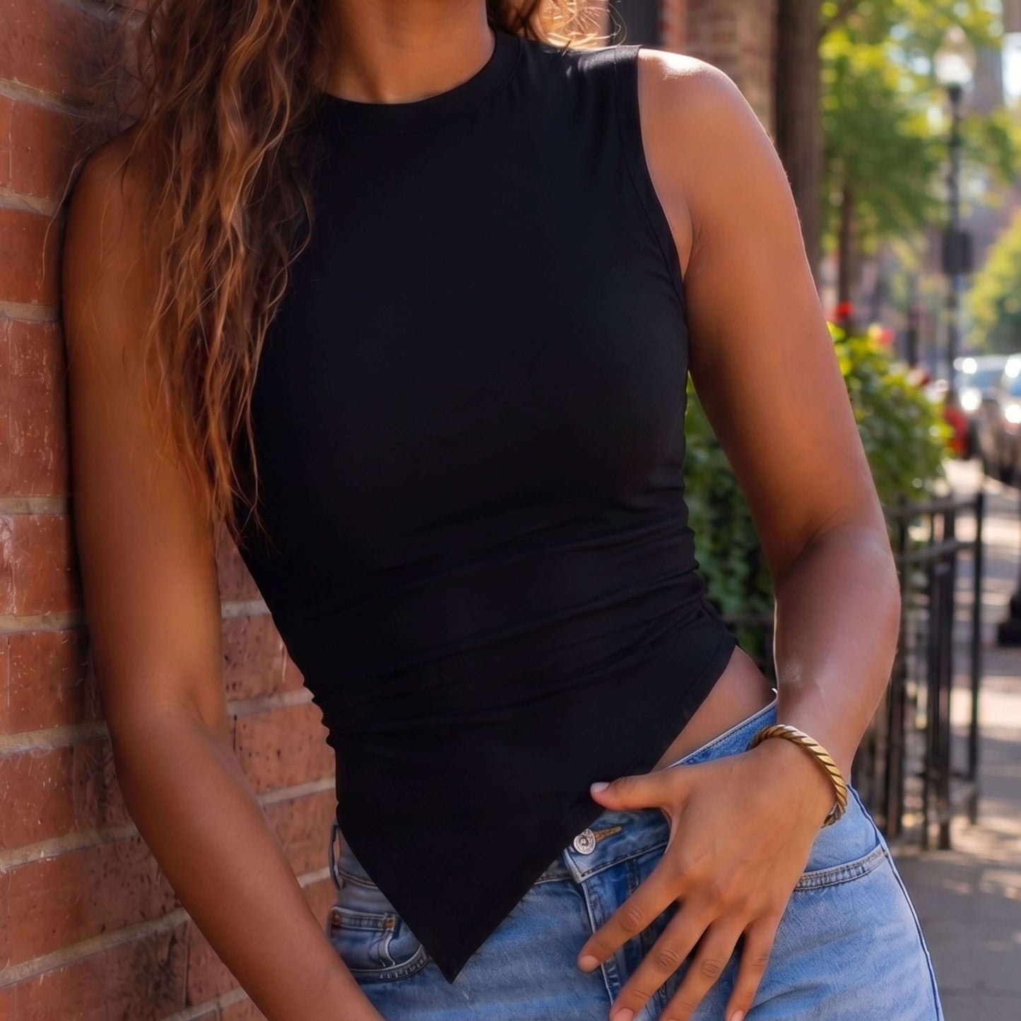 Wide Twisted Brass Cuff Bracelet | Dona