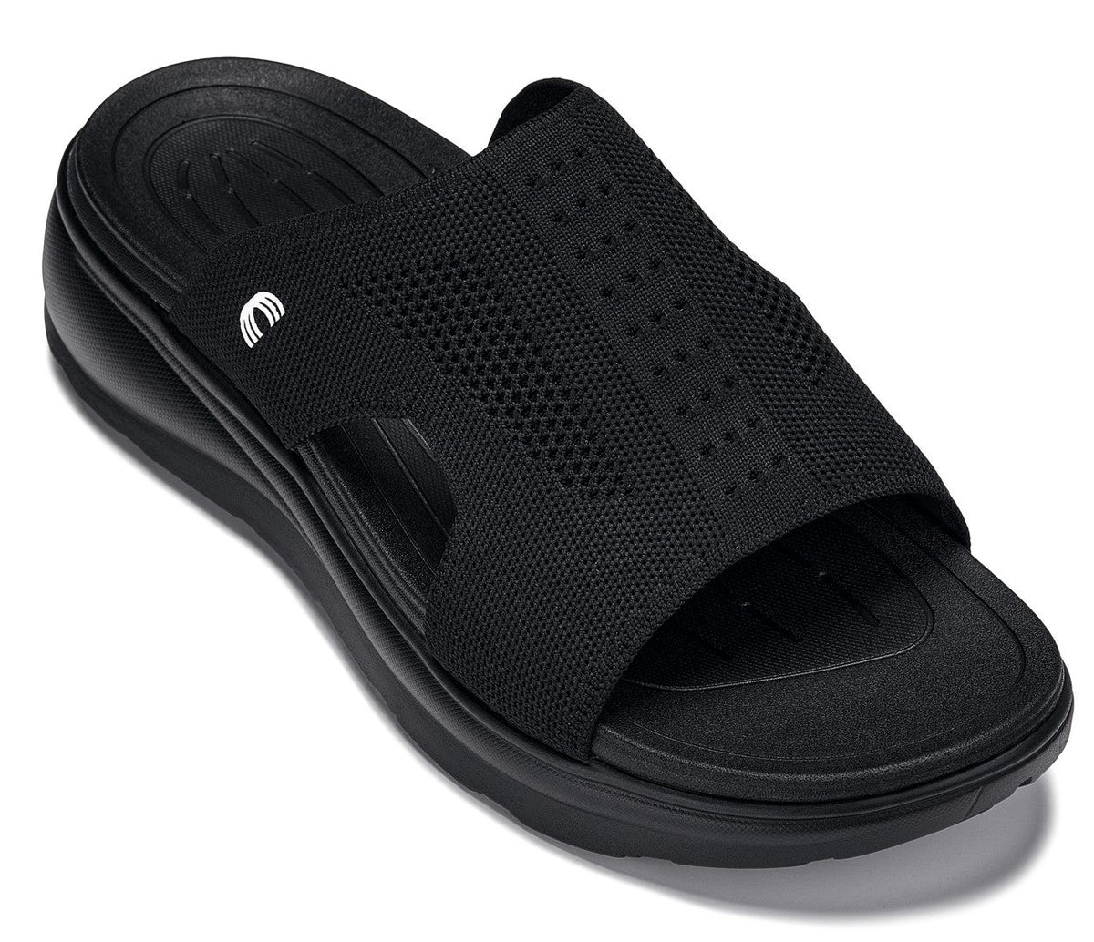 CALTO - X1657 - 2 Inches Taller (Black/Knitted Black)