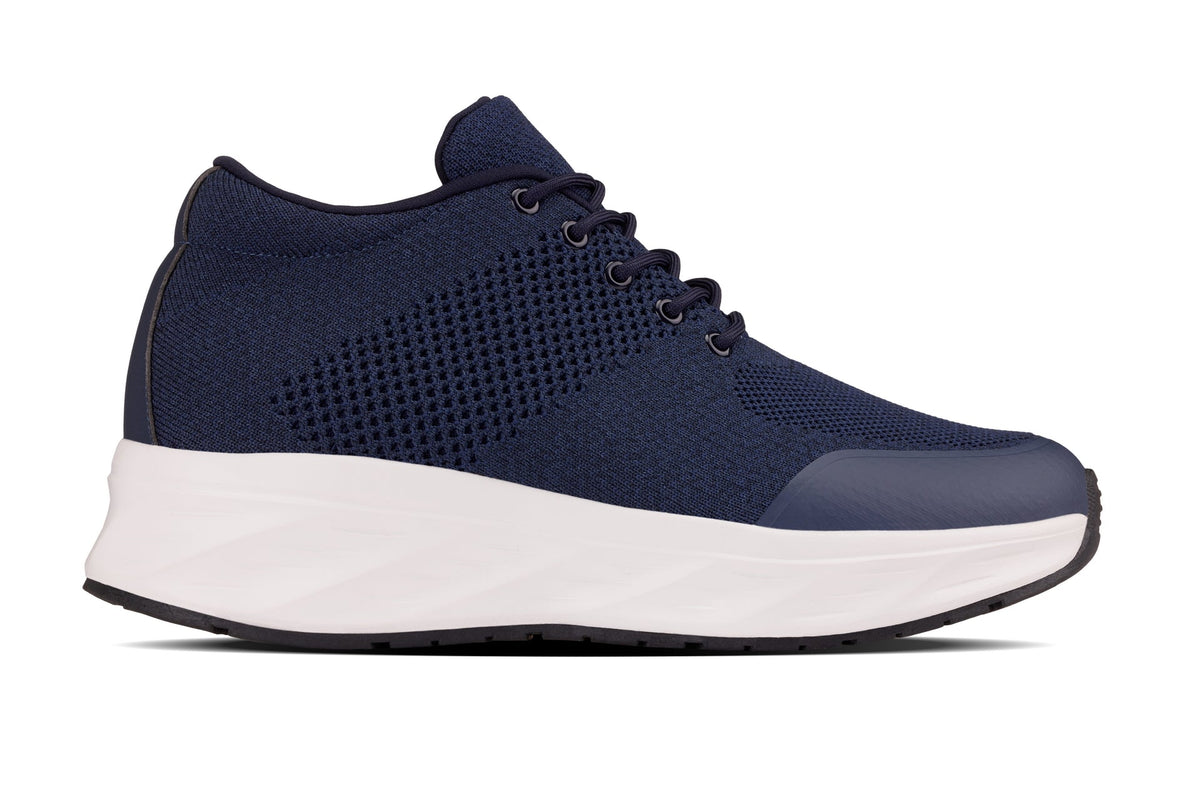 CALTO - X2693 - 2.8 Inches Taller (Navy/White Sole) - Lightweight Sporty Sneakers