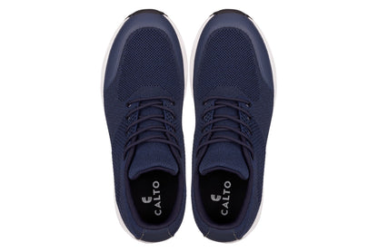 CALTO - X2693 - 2.8 Inches Taller (Navy/White Sole) - Lightweight Sporty Sneakers