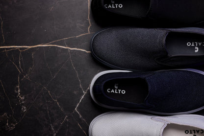 CALTO - X2780 - 2.8 Inches Taller (Black/Black Sole) - Lightweight Sneaker Loafers