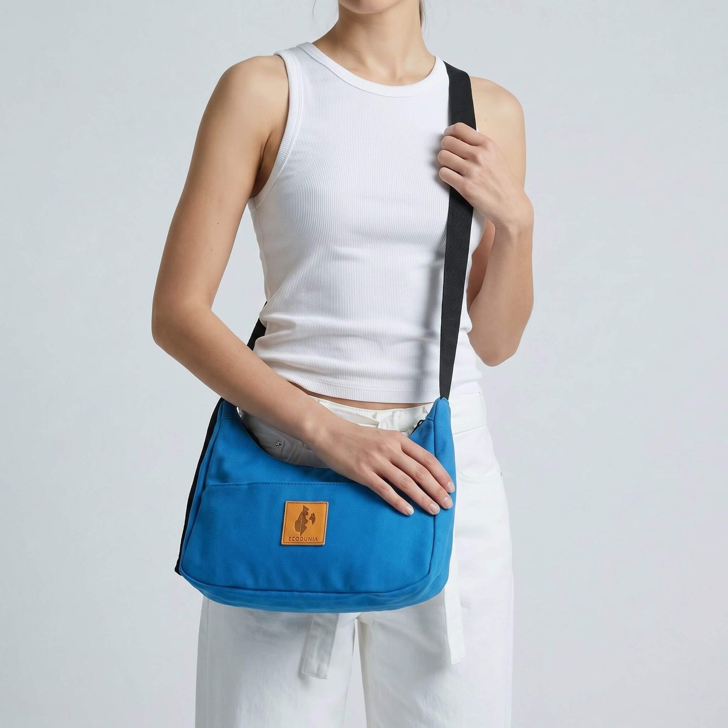 Crescent Canvas Crossbody Shoulder Bag for Women