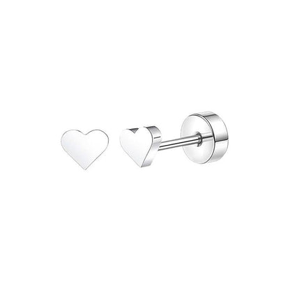 Stainless Steel Zircon Stud Earrings