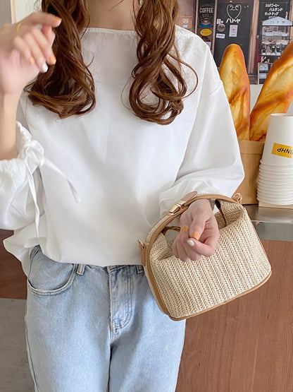 Woven Straw Crossbody Bag