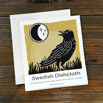 Crow Swedish Dishcloth