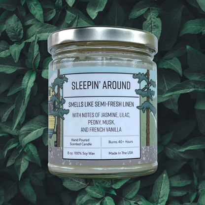 Sleepin Around Jasmine Lilac 8oz Soy Candle